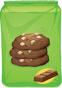 一袋巧克力饼干高清图片