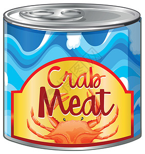 铝罐蟹肉插画