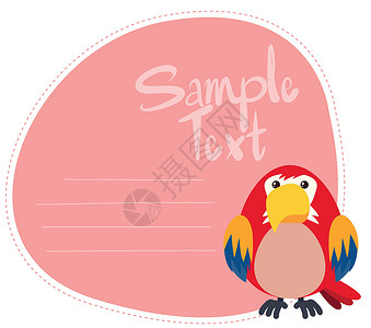 鹦鹉注意模板标签笔记绘画艺术插图夹子框架文档卡片横幅背景图片