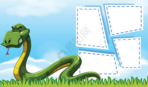 蛇边框框架模板背景图片