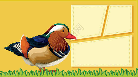 空白的鸭子不是商业文档床单记事本笔记办公室艺术夹子标签插图背景图片