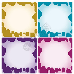 四种颜色的框架设计背景图片