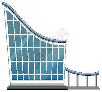 现代建筑的孤立图片商业夹子卡通片建筑学绘画办公室艺术工作插图博物馆背景图片