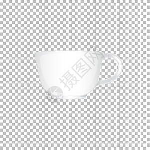 无图形的产品设计模板剪裁咖啡杯插图卡通片杯子白色艺术绘画配饰空白背景图片