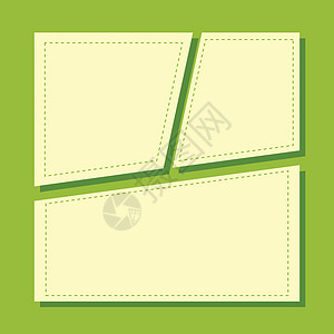 绿色笔记模板卡片文档横幅艺术插图剪贴夹子绘画框架标签背景图片