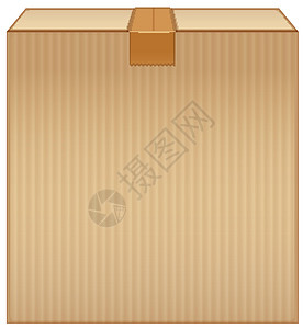 盒子与胶带白色背景上带胶带的棕色盒子插画