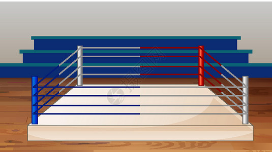 拳击场背景场景与 stadiu插画