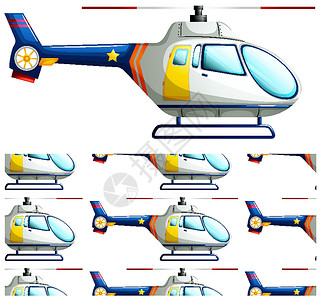 无缝设计模式隔离在惠特菜刀插图航班绘画团体包装卡通片艺术直升机飞机背景图片