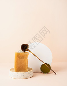 肥皂和香皂的创意艺术成分 蜂蜜背景天然美容品化妆品卫生淋浴手工治疗产品身体温泉草本植物浴室背景图片