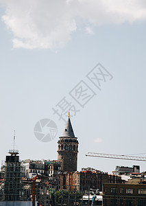 加拉塔库莱西城市老的高清图片