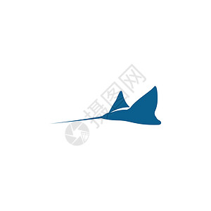 黄氏标志黄貂鱼图标标志设计概念模板它制作图案潜水蓝色野生动物生物游泳热带假期旅行珊瑚蝠鲼插画