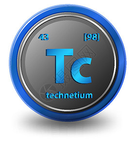 锝化学元素 具有原子序数和原子质量的化学符号家具材料教育物理过渡蓝色指示牌电子绘画框架背景图片