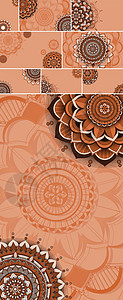 美丽的曼陀罗设计背景植物团体传统艺术冥想卡通片卡片装饰品瑜伽圆圈背景图片