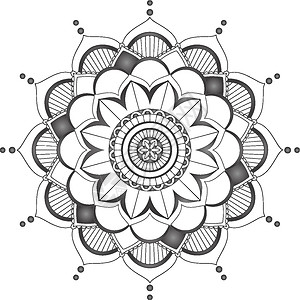 具有曼陀罗图案设计的背景模板瑜伽冥想动机传统插图植物宗教花瓣装饰品圆圈背景图片