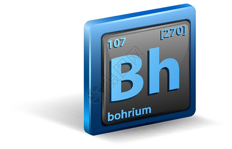 硼化学元素 具有原子序数和原子质量的化学符号指示牌科学过渡数数蓝色材料教育卡通片插图绘画插画