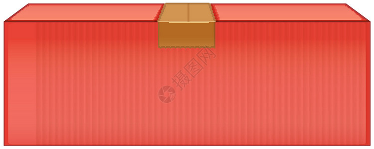 盒子与胶带白色背景上带棕色胶带的红色盒子插画