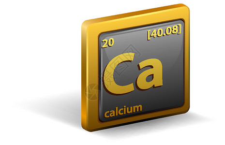 钙化学元素 具有原子序数和原子质量的化学符号质子桌子学习指示牌化学品意义知识插图家具绘画背景图片