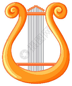 七弦琴希腊古典乐器背景图片