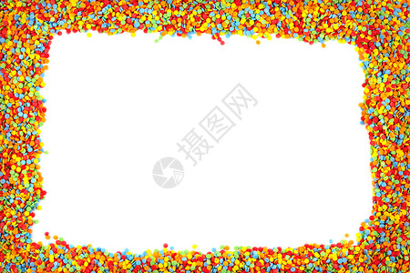 彩虹彩色糖喷洒点 装饰设计模型背景图片