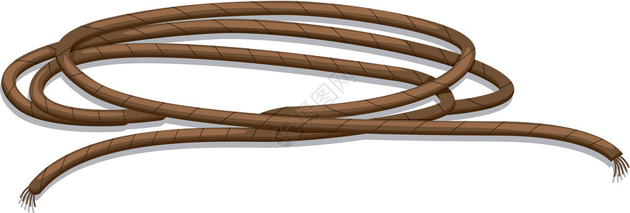 特雷西亚孤立的绳子上惠特绳索便利细绳插图材料线圈剪裁白色小路插画