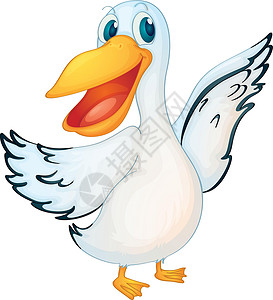 白鹮鸟动物标本动画鹈鹕夹子橙子码头艺术卡通片快乐乐趣吉祥物羽毛野生动物设计图片