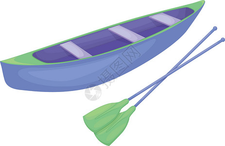 诺干湖蓝绿卡诺独木舟插图小路漂浮剪裁运输运动娱乐皮艇池塘插画