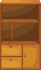 缅甸柚木家具家具休息室货架卧室胸部木头办公室抽屉房子柚木绿色插画