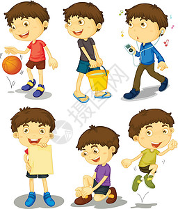 篮球青年喝水五式的男孩海报团体小路男生黑发篮球男性孩子音乐插图设计图片