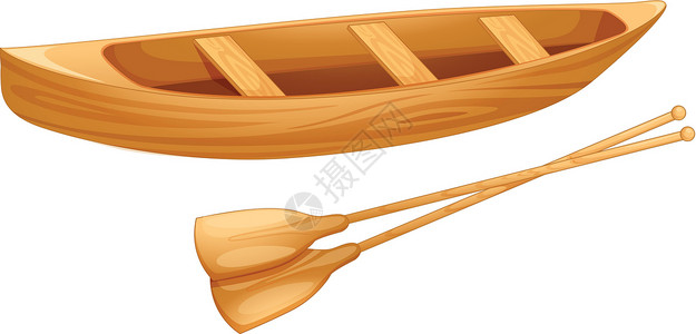 惠特独木舟白色溪流木头运动运输独木舟池塘座位漂浮插图背景图片