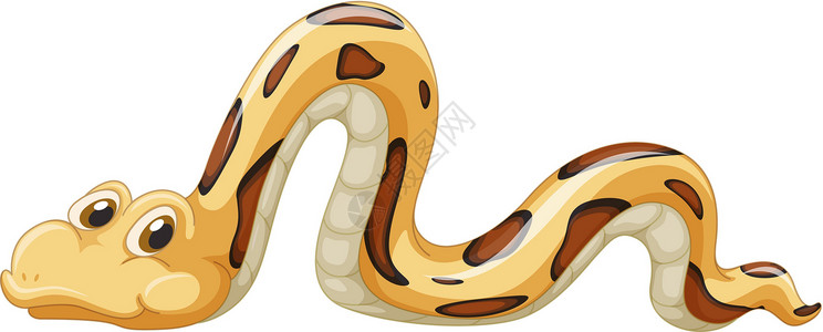 蛇滑行动画绘画荒野吉祥物乐趣卡通片捕食者棕色爬虫插图背景图片
