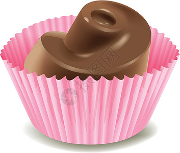 粉红色的巧克力卡通片杯子艺术情调食品食物夹子包装纸可可烹饪背景图片