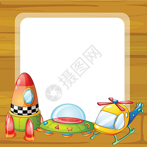 火箭飞机玩具玩具和窗户渡船运输花梨木绿色孩子们材料直升机黄色广告航天飞机插画