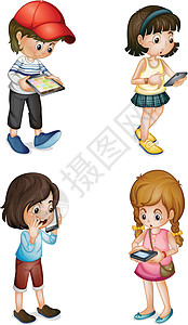 年龄鞋儿童子女数场景活动卡通片孩子们学生日记跑步头发红色男人插画