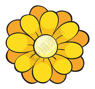 雏菊剪贴画a 花朵庆典雏菊花瓣绘画草图黄色圆圈向日葵植物植物群设计图片