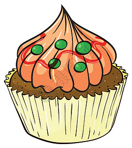 橙子味粗粮糕纸杯蛋糕蛋糕糖果艺术夹子面包巧克力烹饪卡通片配料食品插画