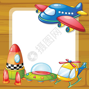 玩具和木板花梨木渡船窗户孩子们蓝色绘画旅行乐趣卡通片飞机设计图片