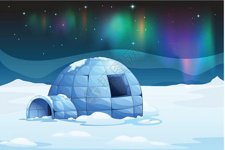 加拿大极光极地立方体艺术气候草图预测极光庇护所北极光积木冰屋设计图片