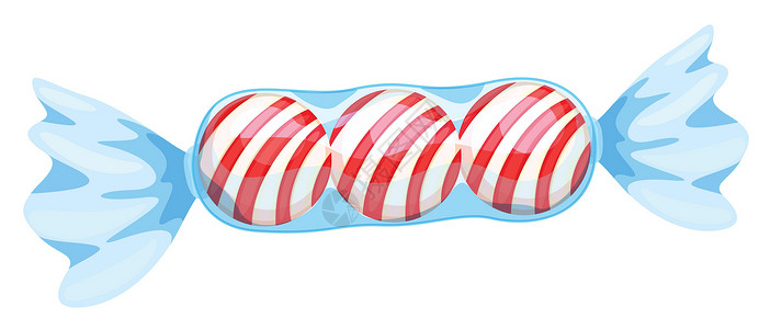 一个红糖夹子红色包装装饰孩子们报酬食品包裹白色糖果插画