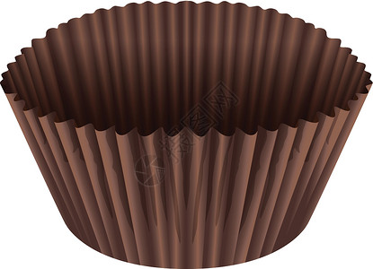 棕色纸杯一个棕色的铜艺术烘烤杯子塑料夹子材料持有者卡通片包装纸剪贴插画