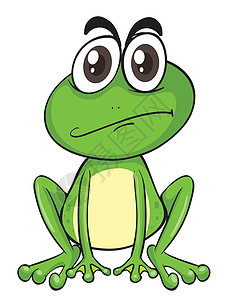 可爱简单绿色a青蛙绿色草图黄色绘画悲哀婴儿情绪两栖动物野生动物设计图片