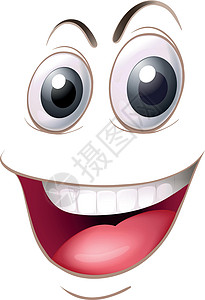 面子幸福笑脸舌头情绪黄色眼睛绘画黑色红色插图背景图片