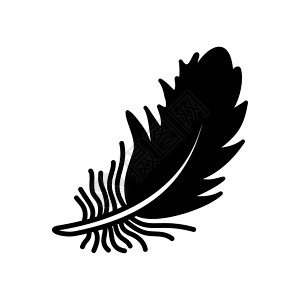 Feather 矢量平坦的 glyph 图标 农场动物符号背景图片