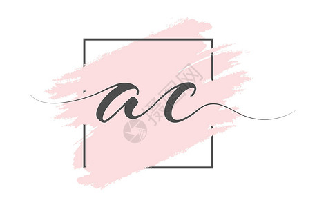 空白字母fram 中彩色背景上的书法小写字母 AC设计图片