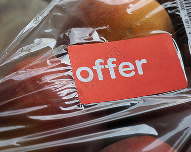 水果标签上提供标签食物盒子特卖销售生产营养美食特价桃子背景图片