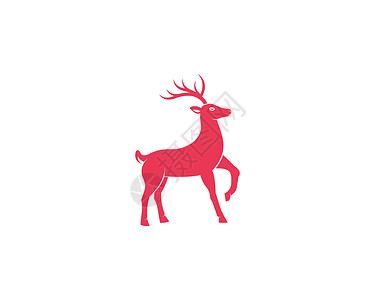 驯鹿插图设计模版黑色白色鹿角动物麋鹿野生动物背景图片
