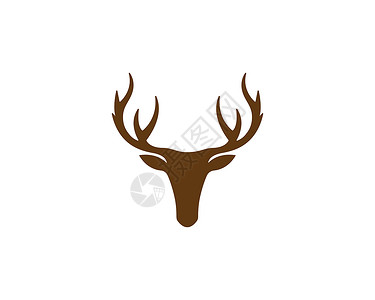 驯鹿插图设计模版白色野生动物动物鹿角黑色麋鹿背景图片