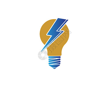 有电危险标志灯泡标志矢量图灯光标识活力想像力思考白色力量商业技术创造力设计图片