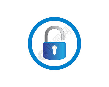 锁子标志锁图标标志矢量模板插图互联网安全机密网络秘密密码插画