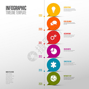 带有指针的垂直直射时间线模板背景图片