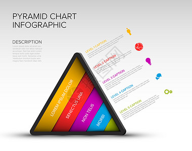 彩虹金字塔层图层插图模板高清图片